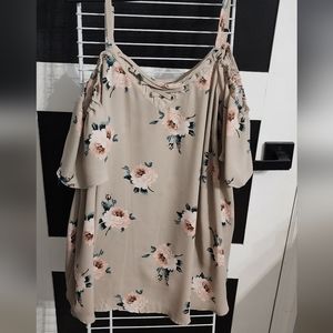 Torrid Cold Shoulder Floral Blouse